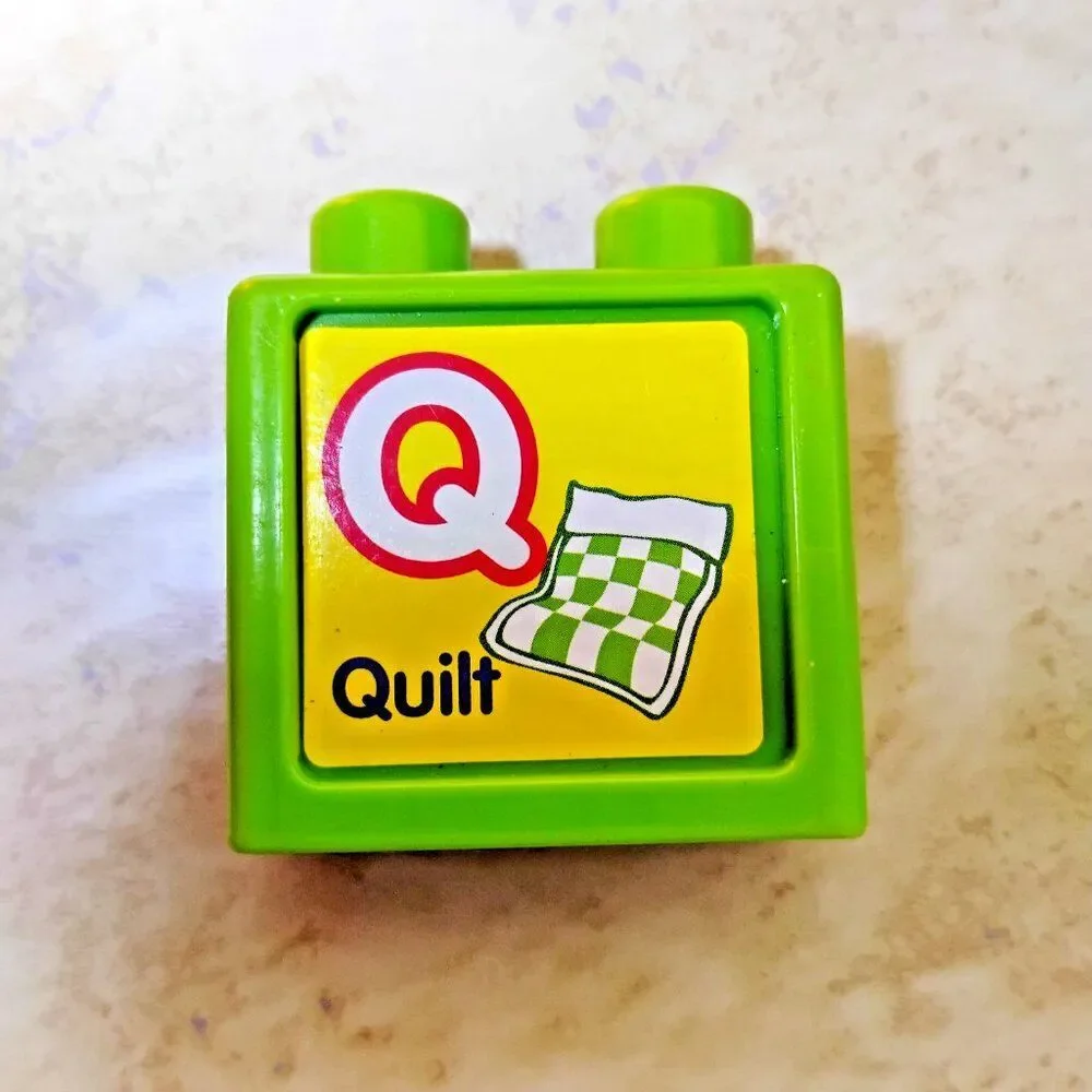 Vtech Sit to Stand Alphabet Train Replacement Letter Block D-Doll/Q-Quilt